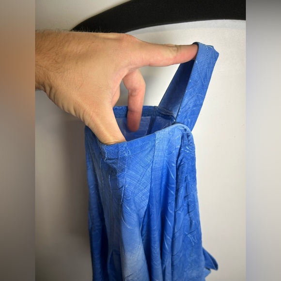 New Directions Blue Women's Top Size XL key Hole 3/4 shoulder sleeve Stretch - Picture 9 of 10